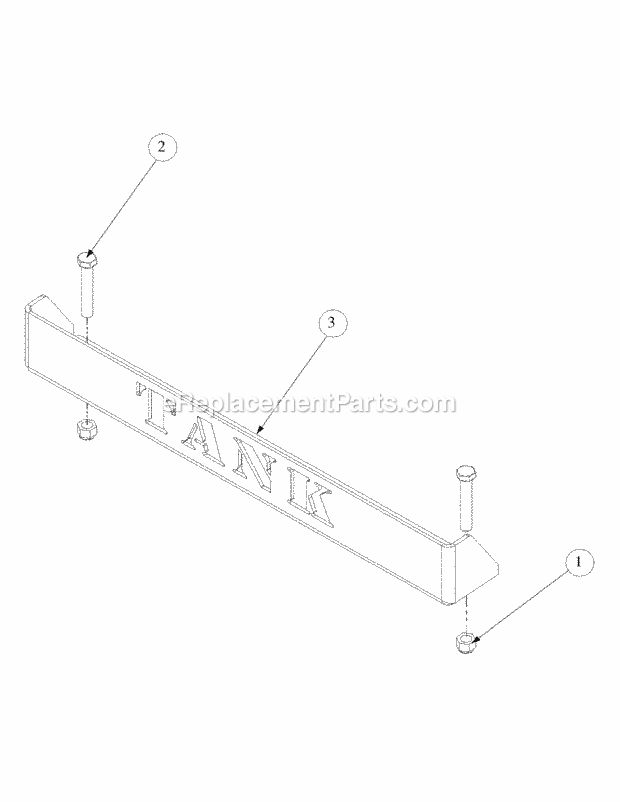 Rear Bumper Diagram and Parts List for M60-KW 53BH5D8X750 Cub Cadet Sprayer